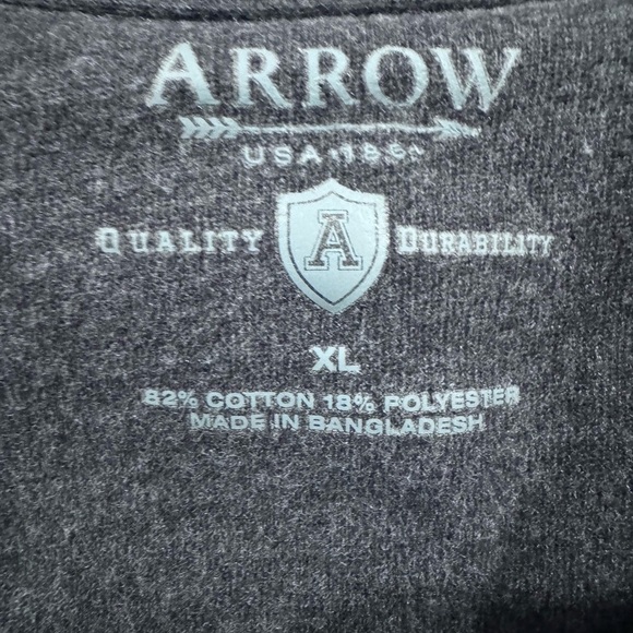 Arrow Men’s Pullover Knit Sweater Size XL. Blue Long Sleeve 1/4 Zip Cotton Blend - Picture 4 of 5
